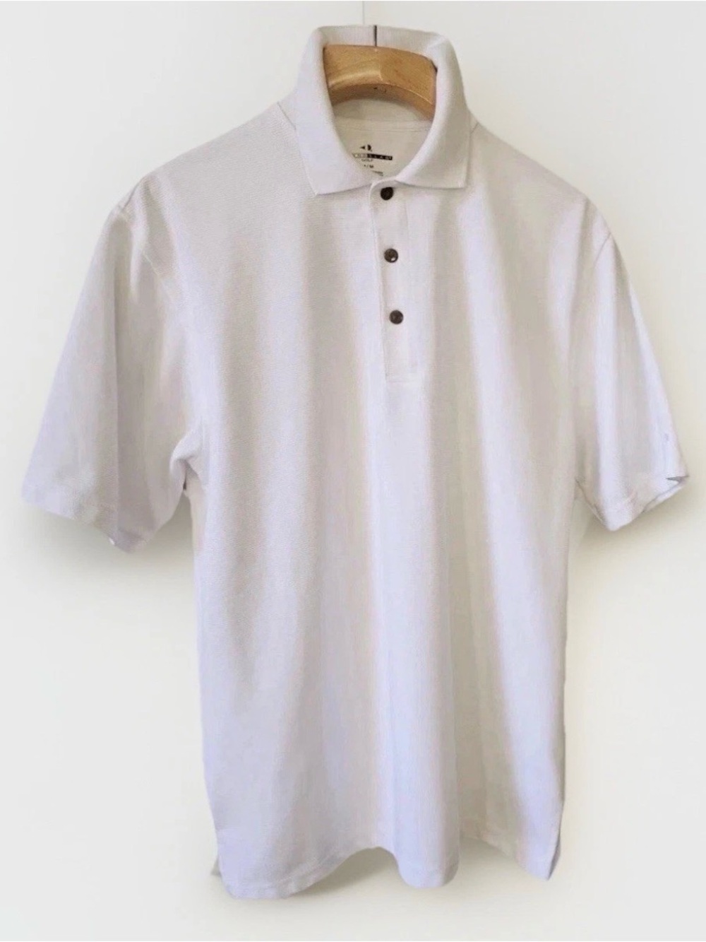 Grand Slam Golf Men's White Polo Shirt Size XL Short Sleeve Textured